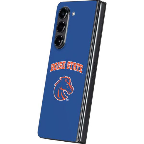 Boise State University Collegiate Text Galaxy Z Fold5 5G Skin